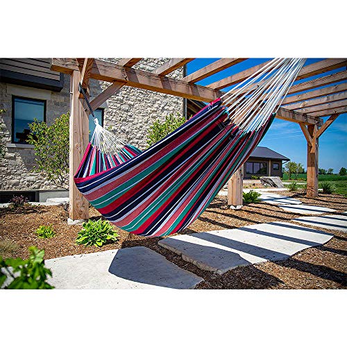 Vivere BRAZ230 Double Brazilian Hammock, Plumeria - color: Plumeria