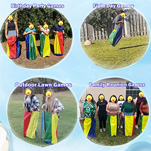 CWLAKON 6 Pack Potato Sack Race Bags for Kids Adults Family Outdoor Field Day Birthday Party Yard Backyard Camping Picnic Easter Fall Themed Thanksgiving Halloween Christmas 4th of July Party Games - size: Pack of 6 Oxford Cloth