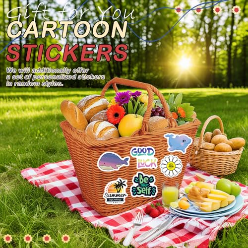 Wicker Picnic Basket for Kids, Small Woven Rattan Basket with Handles Brown Garden Harvest Hamper Basket Empty for Storage Toy Flower Wedding - color: Brown