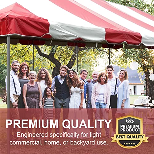 Party Tents Direct 20'x 30' Weekender Canopy Pole Tent with Sidewalls - Easy Up Canopy Tent with 120 Person Capacity - Outdoor Canopies for Parties, Weddings, and Events (Red/White) - color: Red, size: 20' x 30'