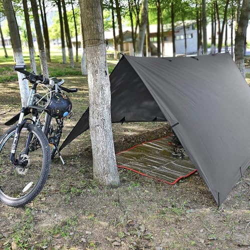 KALINCO Tent Tarp, Picnic Mat Camping Tarp Tent Hammock Tarp, pu Waterproof Camping tarp Tent Rain Fly Picnic Mat Survival Shelter Sunshade - color: Gray, size: 13x16.5FT