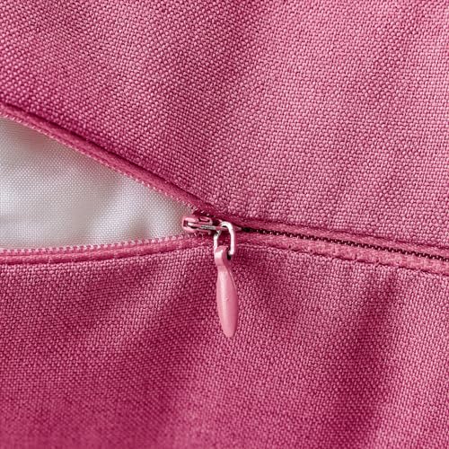 MIULEE Pack of 2 Decorative Outdoor Solid Waterproof Throw Pillow Covers Faux Linen Garden Farmhouse Cushion Cases for Patio Tent Balcony Couch Sofa 16x16 Inch Hot Pink - color: Hot Pink, size: 16" x 16" (Pack of 2)