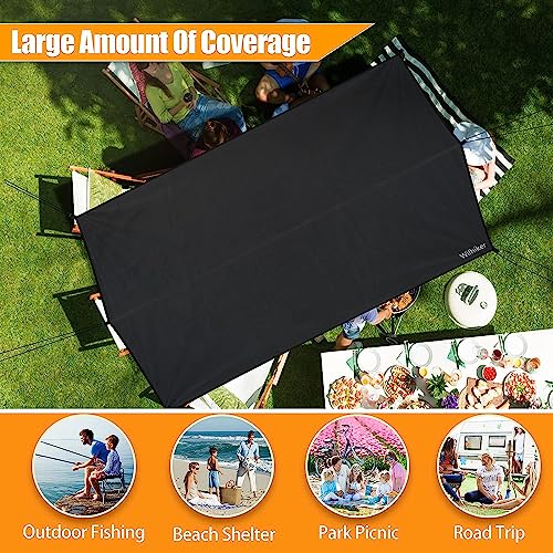 Tent Camping Tarp Hammock Rain Fly: Ultralight Tarps with 3000 PU Waterproof, Hammock Rainfly Sun-Proof Shade for Park Picnic Hiking Backpacking Fishing Outdoor Accessories, 10 x 10 ft