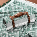 VitalCozy Waterproof Picnic Blankets 71×71 inch Outdoor Blanket Foldable 2 in 1 Double Layer Sandproof Beach Mat with Carry Strap for Camping Lawn Park Beach Grass(Green) - color: Green White