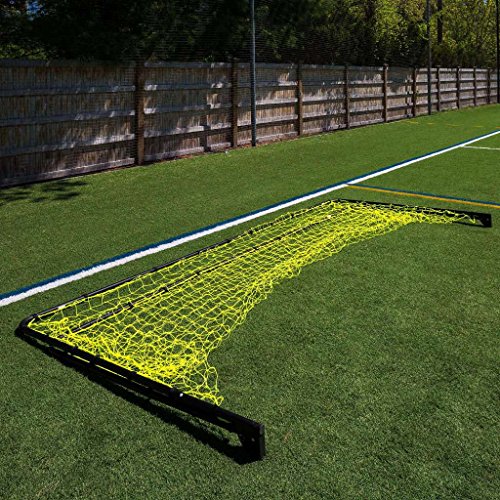 Franklin Sports Competition Soccer Goals - Backyard Portable Steel Soccer Goals - Adult + Youth Soccer Goal with Net + Ground Stakes Included - Multiple Sizes + Colors - color: Black, style: Folding 12' x 6'
