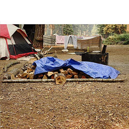 Grizzly Tarps by B-Air 15' x 15' Large Multi-Purpose Waterproof Heavy Duty Poly Tarp with Grommets Every 36", 8x8 Weave, 5 Mil Thick, for Home, Boats, Cars, Camping, Protective Cover, Blue - size: 15x15