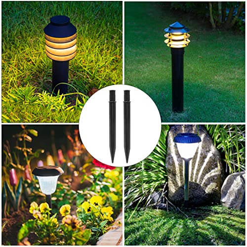8pcs Plastic Ground Spikes Solar Torch Lights Stake Resistant Spikes Plug Replacement for Garden Lawn Light