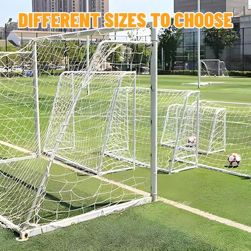 Soccer Goal Nets, Football Net Sports Replacement Post Net for 6' x 4', 8' x 6', 12' x 6't, 24' x 8' Soccer Goals - Not Include Posts - size: 12 x 6 Foot