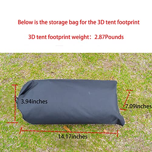 Waterproof Camping Tarp- 9.8 x 9.8ft Tent Footprints 3D Tent Footprint with 4 Ground Stakes & Storage Bag Ground and Floor Sheet Mat Tarps for Picnic Camping Hiking