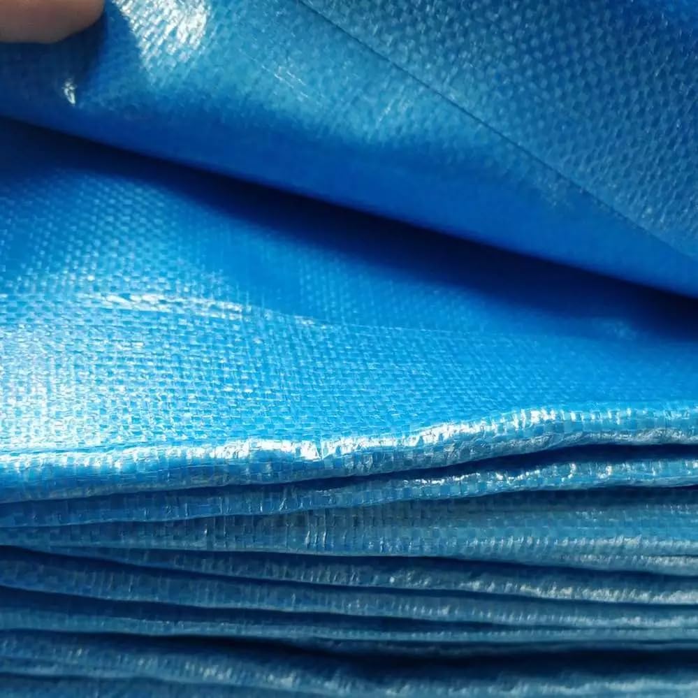 Heavy Duty Waterproof Tarp, 40x60 Feet, Blue Multipurpose Cover with Eyelets, 7 Mil Thickness