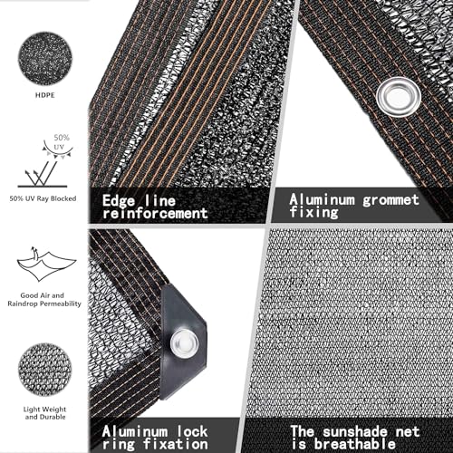 10ft x 10ft Dog Kennel Cover - Black Mesh Sunblock Shade Panel - UV Resistant Net for Outdoor Kennel