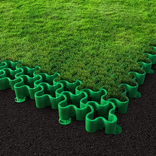 Standartpark Vodaland Permeable Pavers - EasyPave Grass & Gravel Driveway Grid - Load Class A-D, 100% Recycled Plastic Pavers, 2" Depth, 35 Sq Ft/ 14 Units, Green - size: 35 SQ FT