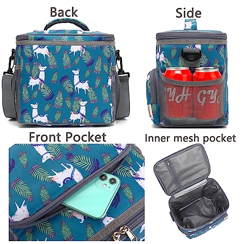 GYEUKHAM Insulated Lunch Bag for Adult/Women/Men, Reusable Large Lunch Box Cooler Soft Leakproof Tote, Thermal Meal Prep Lunch Pail with Adjustable Shoulder Strap for School/Travel/Office, Alpaca - color: Alpaca
