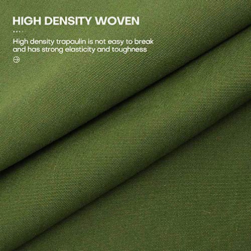 16oz Canvas Tarps 20 x 30FT Heavy Duty Waterproof Finished Outdoor Multipurpose Tarps, UV/Tear/Wear Resistant Tarpaulin Green Tarp Cover for Car, Boat, Camping Firewood, w/Grommets - size: 20 x 30FT