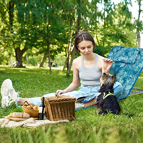 Giantex Beach Chairs with Side Table - 2 Pack Folding Lounge Chairs for Adults, 5 Position Adjustable Lawn Chair for Outdoor Sunbathing, Patio Chaise Lounge Lightweight Backpack Camping Chairs (Teal) - color: Teal