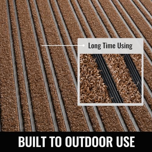 BEHERO Door Mat Outdoor Entrance, 30.5x17 Inches, Extra Durable Front Door Mat Outside, Heavy Duty Welcome Mat for Outside Entry, Back Door Mats Non Slip, Waterproof All-Season Doormats, Coffee - color: Burgundy, size: 30.5" x 17" (Rectangular)