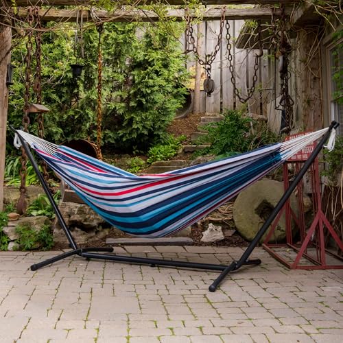 Vivere Brazilian Style Double Hammock, Denim (BRAZ212) - color: Denim
