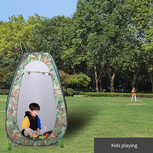 Portable Pop Up Shower Privacy Tent,Lightweight Single Toilet Shower Tents,Changing Room Dressing Tent,Waterproof Camping Shower Tents,with Carry Bag,for Picnic Beach Hiking Fishing (Camouflage) - color: Camouflage