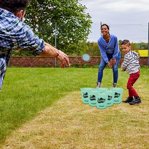 Juegoal Outdoor Giant Yard Pong Game Set Outdoor Toss Game Throwing Game for Beach, Camping, Lawn and Backyard - color: Green Glow in Dark