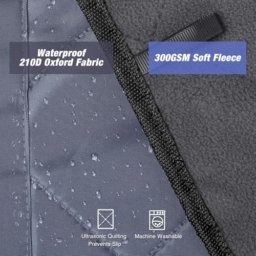 REDCAMP Large Waterproof Stadium Blanket for Outdoor Sports, Soft Warm Fleece Camping Blanket Windproof for Cold Weather, 79"x 59"Grey - color: Grey 79"x59"
