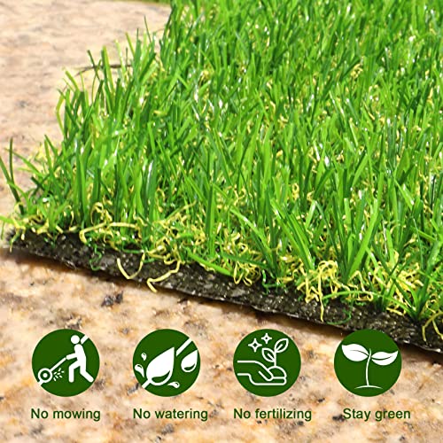Weidear Artificial Turf Grass 3 ft x 21 ft, Realistic Fake Grass Rug with Drainage Holes, 20MM Indoor Outdoor Lawn Grass Landscape for Backyard Patio, Synthetic Grass Mat for Dogs Pets, Customized - size: 3ft*21ft