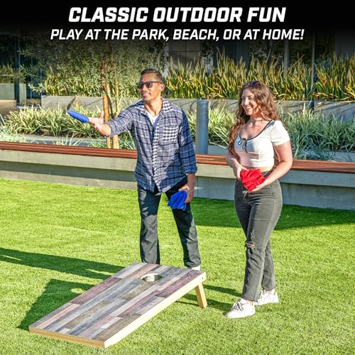 GoSports 4 x 2 ft Regulation Size Wood Cornhole Boards - 10 Vintage Wood Designs (Choose Your Style) - color: Scrapwood