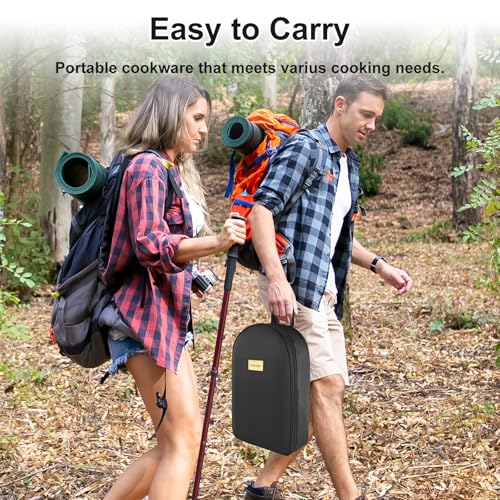 Camping Accessories Kitchen Cooking Utensils Set, Portable Outdoor Camp Cookware Set, Silicone Camper Essentials Gear Must Have Supplies for Travel RV BBQ Grill Picnic Hiking
