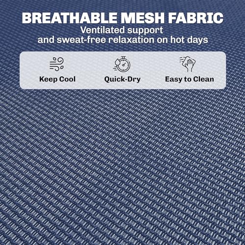 Outsunny Folding Chaise Lounge Chair Set of 2, Patio Sun Tanning Chair, Outdoor Chaise Lounger with 4-Position Reclining Back, Breathable Mesh Seat for Beach, Poolside, Dark Blue - color: Dark Blue, size: 2 Packs