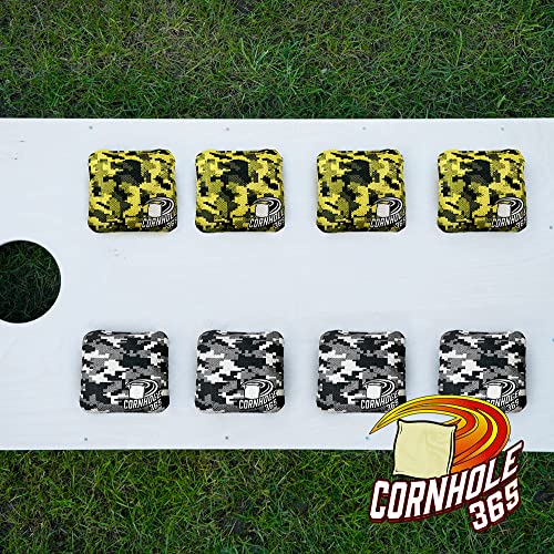 Cornhole365 Themed Cornhole Bag - All-Weather, Heavy-Duty & Durable Polyester Fabric, Resin Filling, Double-Stitched Duck Cloth - Professional Cornhole Bean Bags for Indoor & Outdoor Use - Set of 8 - color: Digital Camo