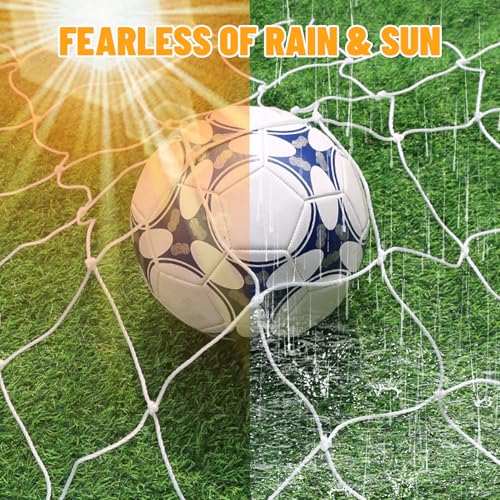 Soccer Goal Nets, Football Net Sports Replacement Post Net for 6' x 4', 8' x 6', 12' x 6't, 24' x 8' Soccer Goals - Not Include Posts - size: 6 x 4 Foot