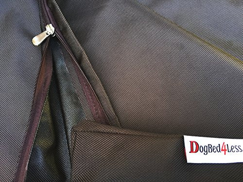 Dogbed4less Large 1680 Ballistic Heavy Duty Dog Pet Bed External Zipper Duvet Cover - Replacement Cover only, 41X27X4 Inches, Seal Brown - color: Seal Brown, size: 41X27X4 Inches