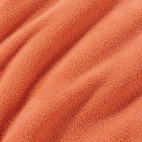 Berkshire Blanket Microfleece Twin Size Bed Blanket Amberglow Orange, Lightweight Soft Breathable Plush Micro Fleece Blanket for Bed Couch Sofa, 60x92 Inches - color: Amberglow, size: Twin/Twin XL