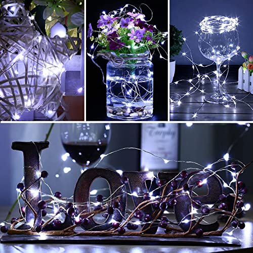 Blingstar USB Powered Fairy Lights, 2 Pack 33Ft 100 LED, Flexible Silver Wire, Mini String Lights for Christmas Tree/Bedroom/Camping/Dorm Indoor Decoration, Cool White - color: Cool White