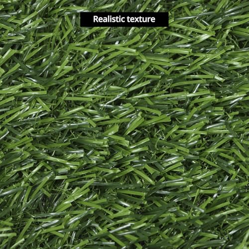 QWORK Artificial Dog Grass Pee Pad, 2 Pcs, 20"x25" Washable, Reusable Turf with Superior Drainage, High Water Permeability