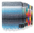 Benevolence LA Authentic Handwoven Mexican Blanket | Yoga Blankets, Outdoor, Picnic, Beach, Camping | Equestrian Saddle | Serape 50x70 inches - Sky Blue, Pack of 1 - color: Sky Blue