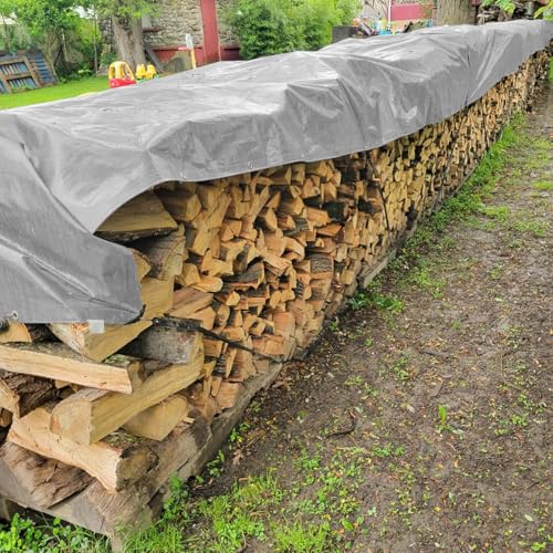 Tarps Heavy Duty Waterproof, 12 Mil Silver Heavy Duty Tarps with Grommets Reinforced Edges, UV Resistant, Tear&Fade Resistant, Small Rain Cover Waterproof Under Tent, 6 * 10FT - color: Silver-12 Mil, size: 6*10FT