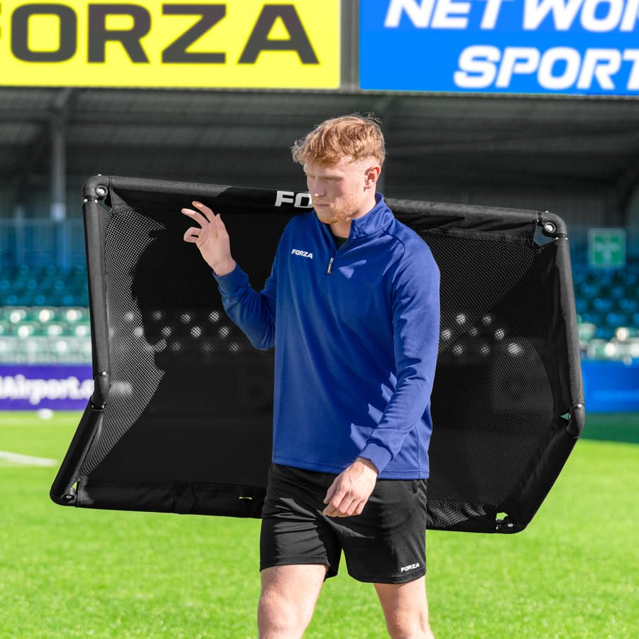 FORZA POD Goal Lite | Lightweight ALU40 Portable Soccer Goal – Assembles in Seconds – Perfect for Training, Matches & Backyard Play – Sizes: 4ft, 5ft & 6ft - color: Black, size: 4 x 2