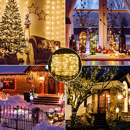OMIKA LED String Lights Indoor Fairy Light Multi Color Changing, Waterproof Firefly Lights with Remote for Indoor, Bedroom, Wedding, Outdoor Christmas Decor (40 ft 120 LEDs USB & Battery Powered) - color: 16 RGB Colors (Battery+USB), size: 40 ft 120 LEDs