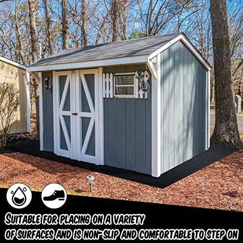 Haull Shed Floor Mat 4 x 7 ft Outdoor Waterproof Nonslip Durable Storage Sheds Protector Rug for Carport Patio Garage Garden Spring Summer Outdoor, Storage Shed Not Included - size: 4 x 7 ft