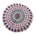 22 Inch Floor Pillows “Cover Only” Cushion Covers Seating Seat Throw Round Meditation Pillowcase Hippie Decor Ottoman Boho Mandala Yoga Pouf Cases (22” Pillow Cover, Without Filler)