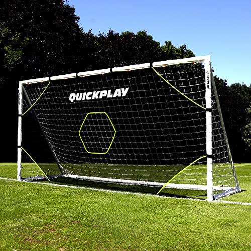 QuickPlay Target Net Lite Soccer Target Net - 5-Zone Shooting Trainer for Backyard & Club Practice - Easy Setup Soccer Training Equipment for Kids to Adults - Durable Mesh for Home Soccer Training - style: 12 x 6'