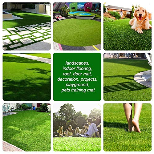 Petgrow Customized Sizes Artificial Grass Turf 1FTX18FT(18 Square FT) - Indoor Outdoor Garden Lawn Landscape Balcony Synthetic Turf Mat - Thick Fake Grass Pet Pad - size: 1 x 18 Feet