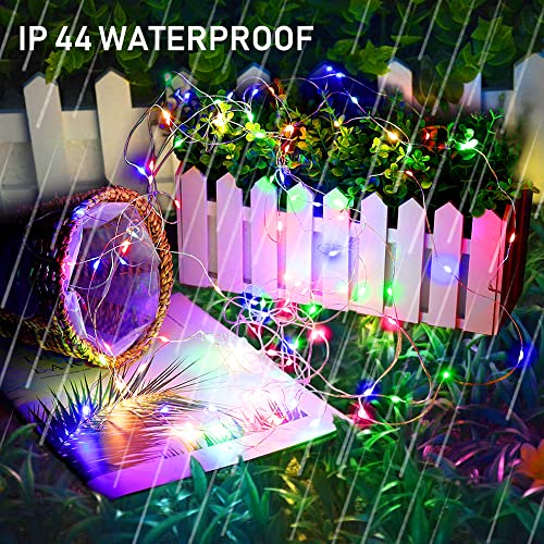 TW SHINE Multi Color Solar String Lights Outdoor, Total 160 FT 480 LED Solar Powered Waterproof Fairy Lights 8 Modes Copper Wire Lights for Christmas Party Tree Wedding Yard Decorations, 4 Pack - color: Multicolor, size: 4 Pack