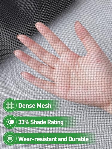 Stronger Garden Mesh Netting - 10 x 12 ft PP Nanocomposite Bird Net Barrier, Mosquito Netting Screen for Outdoor Plants Vegetables Patios Balconies Terraces, Shading Rate 33% (Black) - color: Black, size: 10x12 Ft