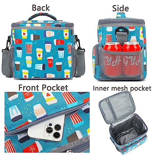 GYEUKHAM Insulated Lunch Bag for Adult/Women/Men, Reusable Large Lunch Box Cooler Soft Leakproof Tote, Thermal Meal Prep Lunch Pail with Adjustable Shoulder Strap for School/Travel/Office, Cup - color: Cup