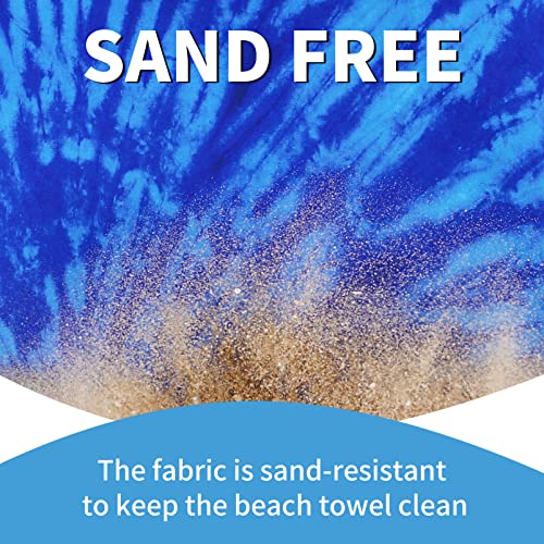 2 Pack Lightweight Thin Beach Towel Oversized 71"x32" Big Extra Large Microfiber Sand Free Towels for Adult Quick Dry Travel Camping Beach Accessories Vacation Essential Gift Tie Dye Purple Mandala - color: 2 Pack Tie Dye Mandala