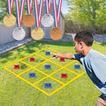 VANPET Outdoor Giant Tic Tac Toe Bean Bag Toss Games for Kids Adults Family, Large Outside Lawn Yard Backyard Carnival Field Day Game, Beach Picnic Camping Birthday Party Family Reunion Games