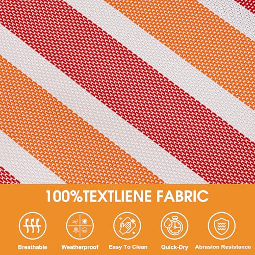 Lazy Daze Hammocks Quick Dry Hammock with Spreader Bar Textliene Fabric Double 2 Person Hammock with Chains Outdoor Patio Poolside Backyard Beach 450 lbs Capacity, Red Stripes - color: Red Stripes
