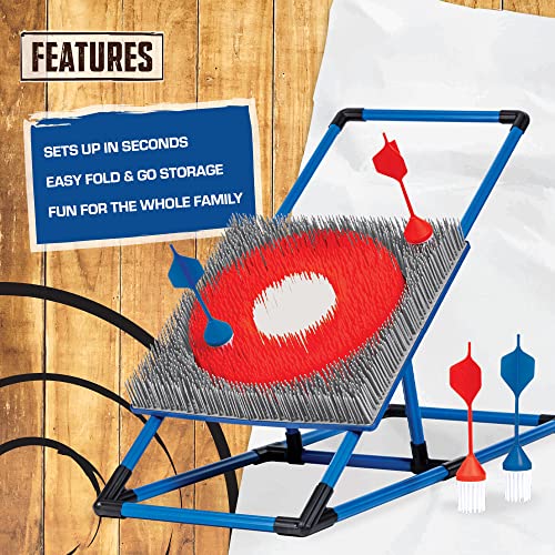 Eastpoint Axe Throw & Lawn Dart Target Sets - Bristle Axe Throwing Target & 2-in-1 Combo Backyard Game for Indoors and Outdoors