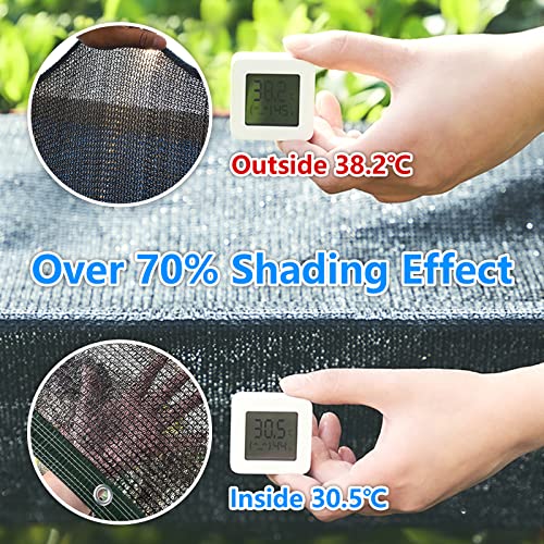 70% Black Shade Cloth for Garden, 10x12FT Resistant Garden Sun Shade Net, Durable Mesh Shade Tarp with Reinforced Grommets for Greenhouse, Plant, Chicken Coop, Pergola,Canopy (10ft*12ft) - color: 10ftx12ft